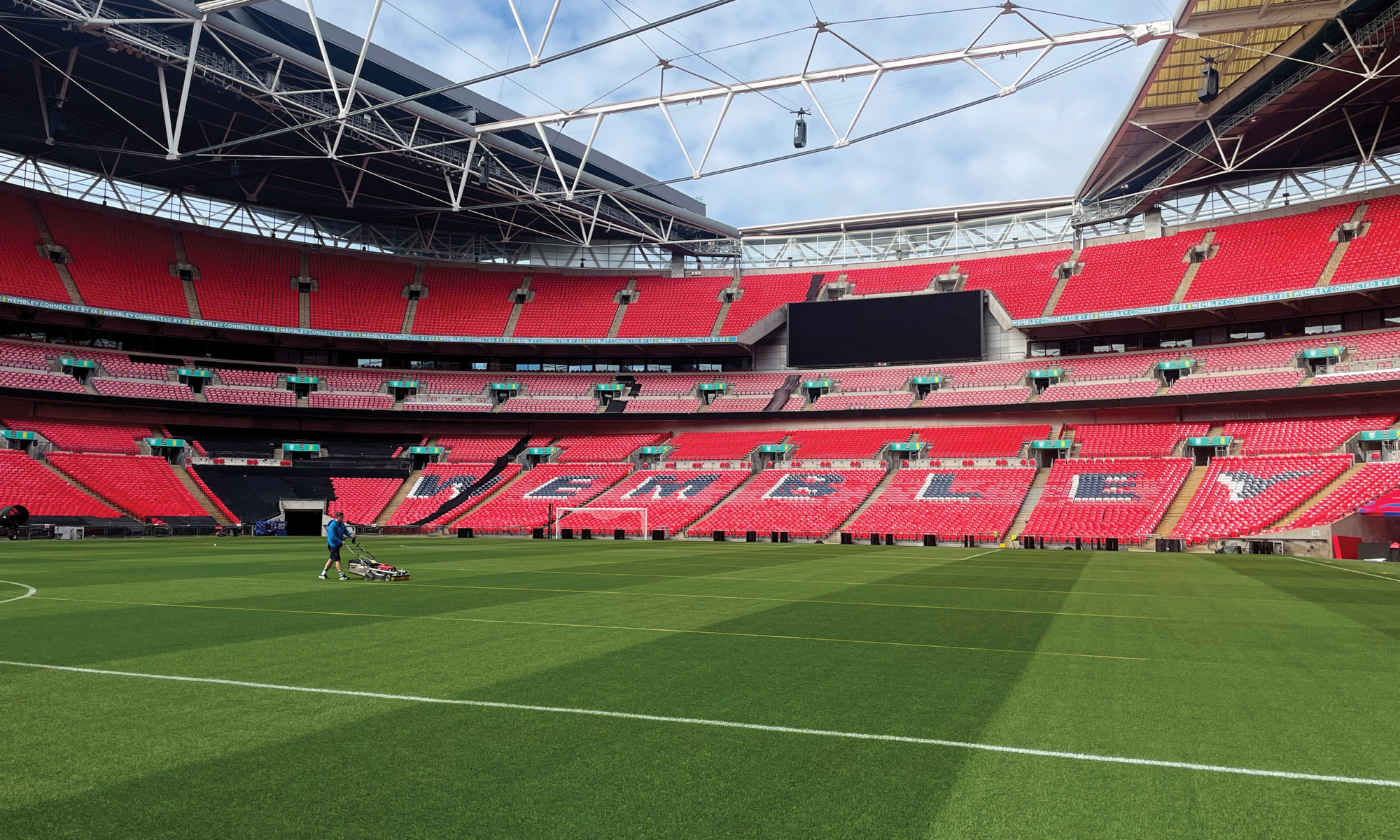 The pitch at Wembley Stadium