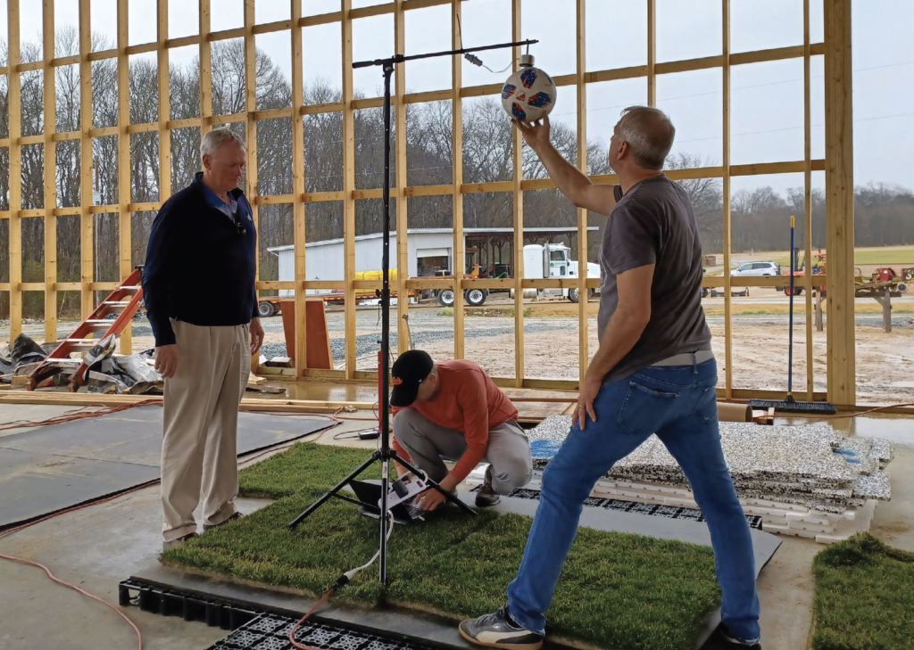 Soccer ball rebound testing