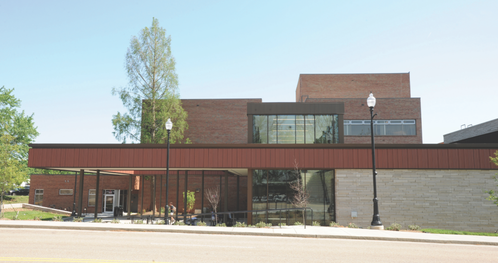 Outside street view of the teaching and learning center