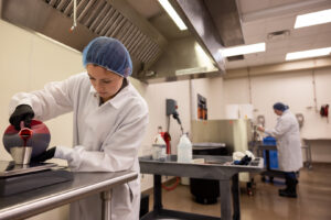 Students making ice cream