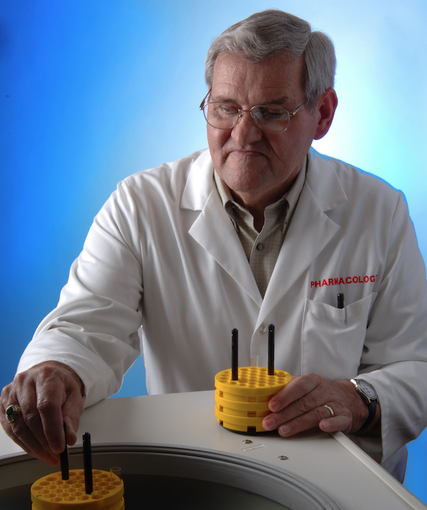 Jack Oliver working in the lab