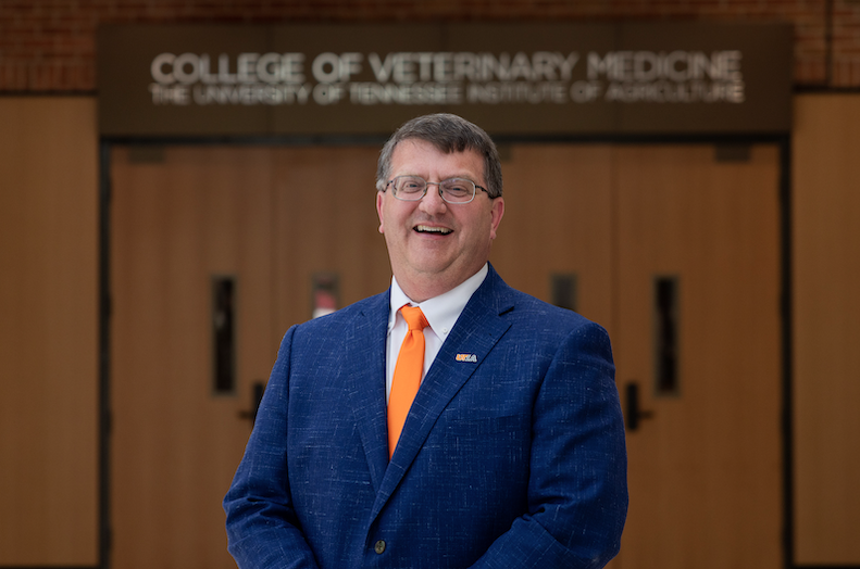 Paul Plummer in front of the UTCVM entrance