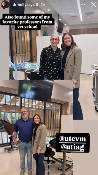 Molly with some favorite professors