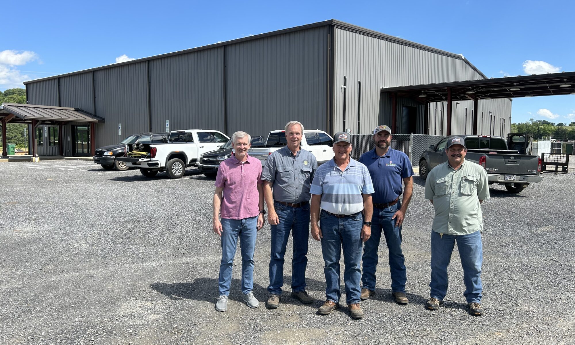 Five people standing in front of the new Appalachian Producers Cooperative